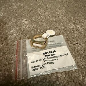 Opal Aura Gold Plated Ring